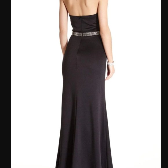 NWT Aspeed Design - Embellished Halter Neck Sheath Evening Dress - Picture 3 of 6